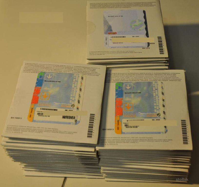 Продаем офисы Майкрософт XP (word, excel) 60 шт - Россия